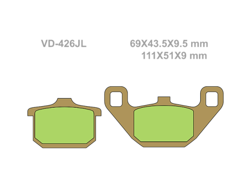 VESRAH Тормозные колодки  VD-426JL  (241) фото в интернет-магазине FrontFlip.Ru