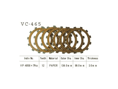 VESRAH   Диски сцепления VC-465 фото в интернет-магазине FrontFlip.Ru