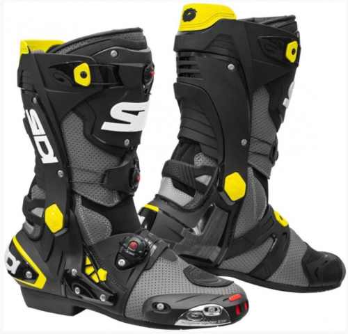 Мотоботы SIDI REX Grey/Black/Yellow Fluo фото в интернет-магазине FrontFlip.Ru
