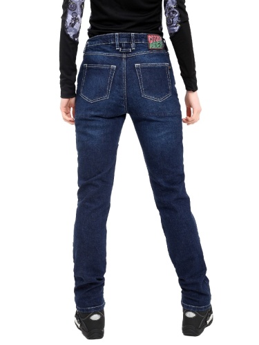STARKS CR мотоджинсы GWENDOLYN, жен., Regular fit, стрейч, Синий Потёртый, Stonewash фото в интернет-магазине FrontFlip.Ru