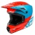 Шлем кроссовый FLY RACING KINETIC Straight Edge детский, красный/белый/синий фото в интернет-магазине FrontFlip.Ru