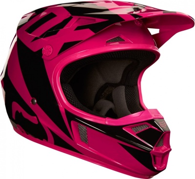 Мотошлем подростковый Fox V1 Race Youth Helmet Pink фото в интернет-магазине FrontFlip.Ru
