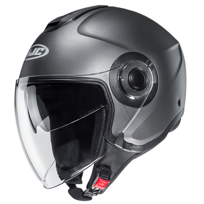 HJC Шлем i40N SEMI FLAT TITANIUM фото в интернет-магазине FrontFlip.Ru