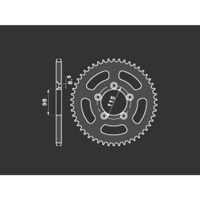 PBR Звезда задняя    4552-48   (алюм) фото в интернет-магазине FrontFlip.Ru