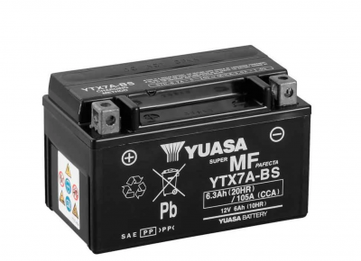 YUASA   Аккумулятор  YTX7A-BS с электролитом фото в интернет-магазине FrontFlip.Ru