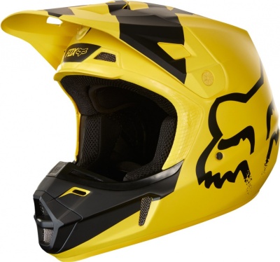 Мотошлем Fox V2 Mastar Helmet Yellow фото в интернет-магазине FrontFlip.Ru