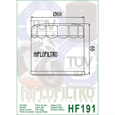 HIFLOFILTRO Масляные фильтры (HF191) фото в интернет-магазине FrontFlip.Ru