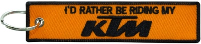 Брелок BMV 015 "КТМ оранж" ткань, вышивка 13*3см фото в интернет-магазине FrontFlip.Ru