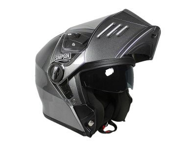 SIMPSON Шлем DARKSOME GUNMETAL фото в интернет-магазине FrontFlip.Ru