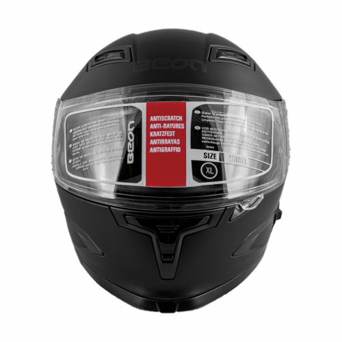 Шлем Beon B-503 MAT BLACK фото в интернет-магазине FrontFlip.Ru