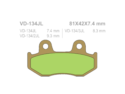 VESRAH Тормозные колодки  VD-134/3JL  (310) фото в интернет-магазине FrontFlip.Ru