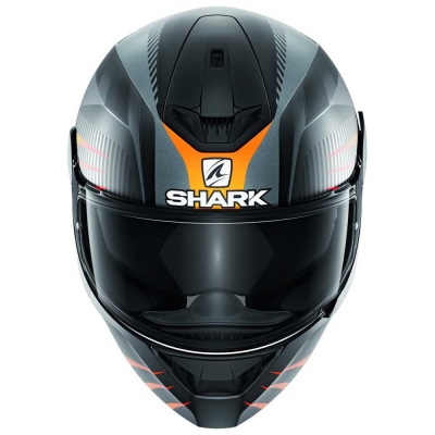[SHARK] Мотошлем D-SKWAL 2 MERCURIUM, цвет Черный/Антрацит/Оранжевый фото в интернет-магазине FrontFlip.Ru
