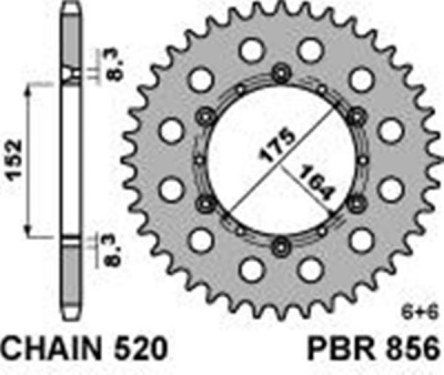 PBR Звезда задняя    856-44   (сталь) фото в интернет-магазине FrontFlip.Ru