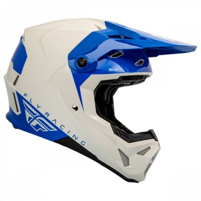 Шлем кроссовый FLY RACING FORMULA CP Slant, серый/синий фото в интернет-магазине FrontFlip.Ru