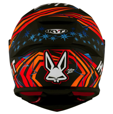 [KYT] Мотошлем R2R MAX FERNANDEZ 2022 REPLICA, цвет Черный Матовый/Оранжевый/Синий фото в интернет-магазине FrontFlip.Ru