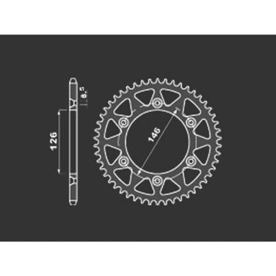 PBR Звезда задняя    808-48   (сталь) фото в интернет-магазине FrontFlip.Ru