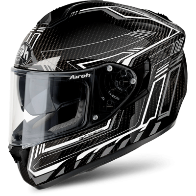 AIROH шлем интеграл ST701 SAFETY FULL CARBON WHITE GLOSS фото в интернет-магазине FrontFlip.Ru