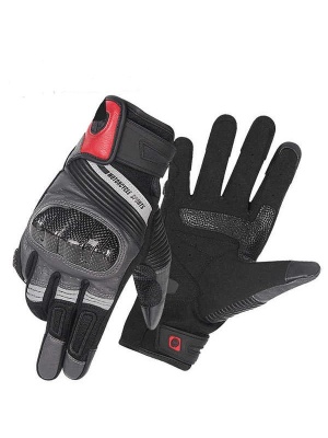 Перчатки кожаные Scoyco MC78 (Carbon) Grey фото в интернет-магазине FrontFlip.Ru