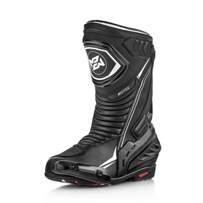 Мотоботы спортивные MOTEQ Terra, унисекс, не промокаемые на мембране черный/белый фото в интернет-магазине FrontFlip.Ru