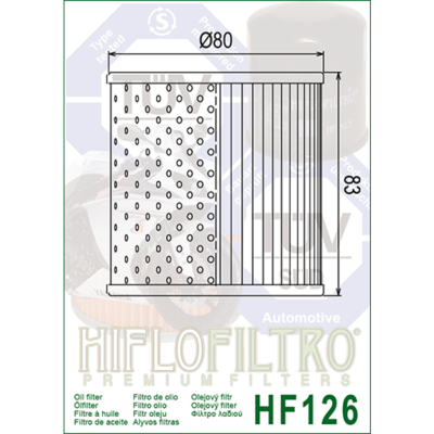HIFLOFILTRO Масляные фильтры (HF126) фото в интернет-магазине FrontFlip.Ru