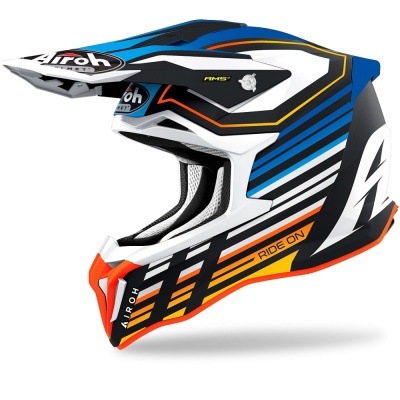 AIROH шлем кросс STRYCKER SHADED BLUE MATT фото в интернет-магазине FrontFlip.Ru