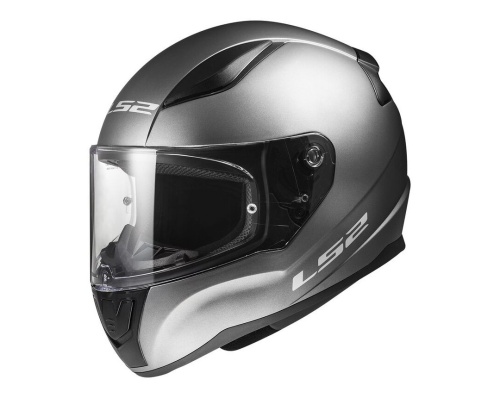 LS2 Мотошлем FF353 RAPID II SOLID серый матовый фото в интернет-магазине FrontFlip.Ru