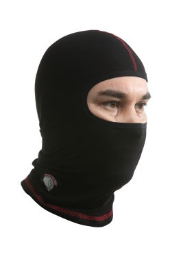 Подшлемник хлопковый Hyperlook Pancher черный (красная строчка) фото в интернет-магазине FrontFlip.Ru