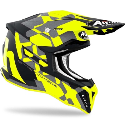 AIROH шлем кросс STRYCKER XXX YELLOW MATT фото в интернет-магазине FrontFlip.Ru