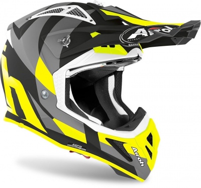 AIROH шлем кросс AVIATOR ACE TRICK YELLOW MATT фото в интернет-магазине FrontFlip.Ru