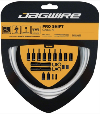 Набор рубашек и тросиков переключения Jagwire Pro Shift Kit 2X White (PCK503) фото в интернет-магазине FrontFlip.Ru