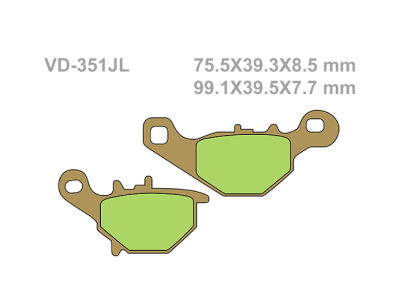 VESRAH Тормозные колодки  VD-351SJL фото в интернет-магазине FrontFlip.Ru