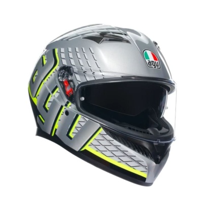 Шлем AGV K3 E2206 MPLK Fortify Grey/Black/Yellow-Fluo фото в интернет-магазине FrontFlip.Ru