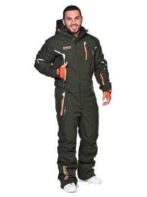 SNOW HEADQUARTER Снегоходный комбинезон мужской A-89001 Хаки фото в интернет-магазине FrontFlip.Ru