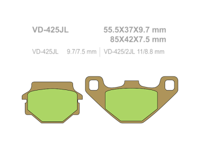VESRAH Тормозные колодки  VD-425JL  (236) фото в интернет-магазине FrontFlip.Ru