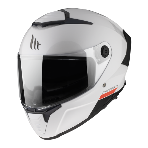Шлем MT THUNDER 4 SV SOLID Gloss Pearl White фото в интернет-магазине FrontFlip.Ru