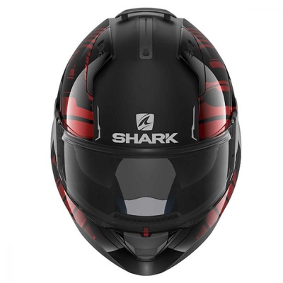 [SHARK] Мотошлем EVO-ONE 2 LITHION DUAL, цвет Черный Матовый/Красный фото в интернет-магазине FrontFlip.Ru