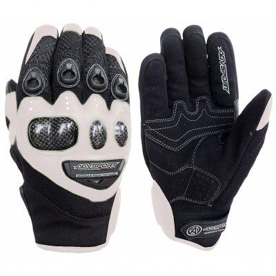 AGVSPORT Кожаные перчатки Jet белый фото в интернет-магазине FrontFlip.Ru
