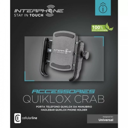 INTERPHONE Универсальный держатель мотокраб для систем креплений QUIKLOX, без крепления (SMQUIKLOXCRAB) фото в интернет-магазине FrontFlip.Ru