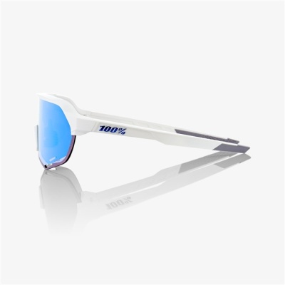 Очки спортивные 100% S2 Matte White / HIPER Blue Multilayer Mirror Lens (61003-407-01) фото в интернет-магазине FrontFlip.Ru