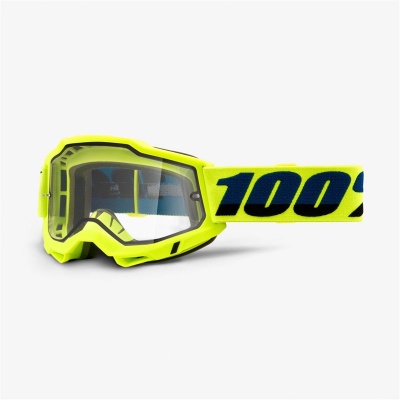 Очки 100% Accuri 2 Enduro Goggle Fluo Yellow / Clear Dual Lens (50221-501-04) фото в интернет-магазине FrontFlip.Ru