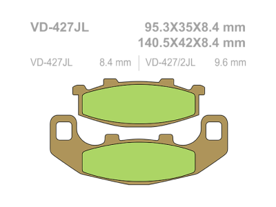VESRAH Тормозные колодки  VD-427/2JL  (252) фото в интернет-магазине FrontFlip.Ru