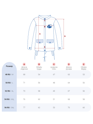 Куртка спортивная мужская с капюшоном синего цвета 3590S фото в интернет-магазине FrontFlip.Ru
