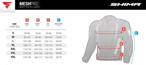 куртка SHIMA MESH PRO BLACK/WHITE фото в интернет-магазине FrontFlip.Ru