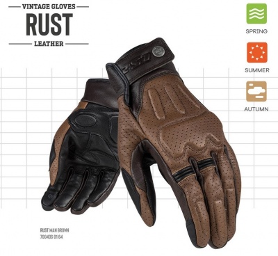 LS2 Мотоперчатки RUST MAN GLOVES коричневый фото в интернет-магазине FrontFlip.Ru