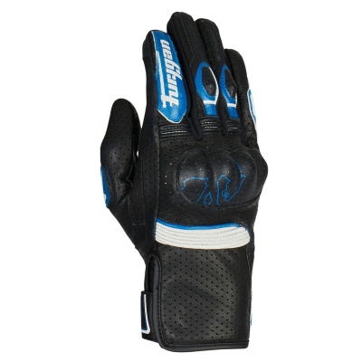 [FURYGAN] Перчатки TD ROADSTER кожа, цвет Черный/Синий фото в интернет-магазине FrontFlip.Ru