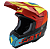 Шлем кроссовый JUST1 J22 Carbon Adrenaline , красный/синий/Hi-Vis желтый глянцевый
