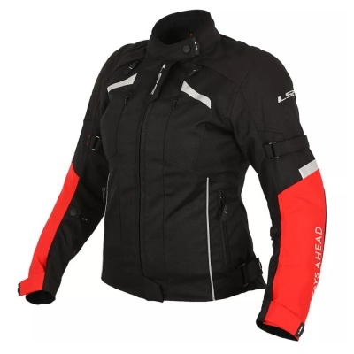 LS2 Мотокуртка женская SERRA LADY JACKET черно-красный фото в интернет-магазине FrontFlip.Ru