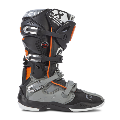 Мотоботы ELEVEIT X LEGEND grey/orange фото в интернет-магазине FrontFlip.Ru