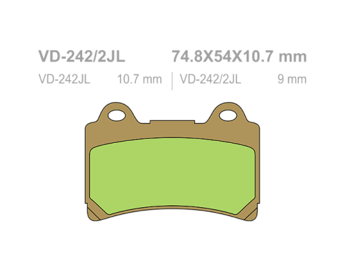 VESRAH Тормозные колодки  VD-242/2JL  (228) фото в интернет-магазине FrontFlip.Ru