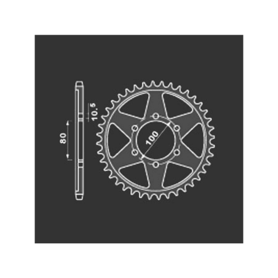 PBR Звезда задняя    4473-40   (сталь) фото в интернет-магазине FrontFlip.Ru